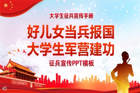大学生征兵宣传ppt