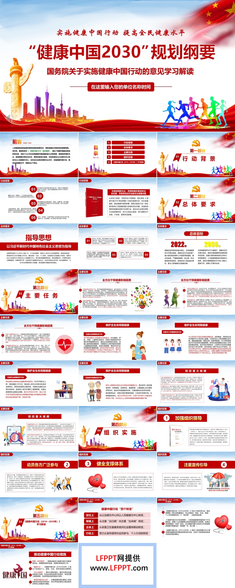 健康中国2030规划纲要解读PPT