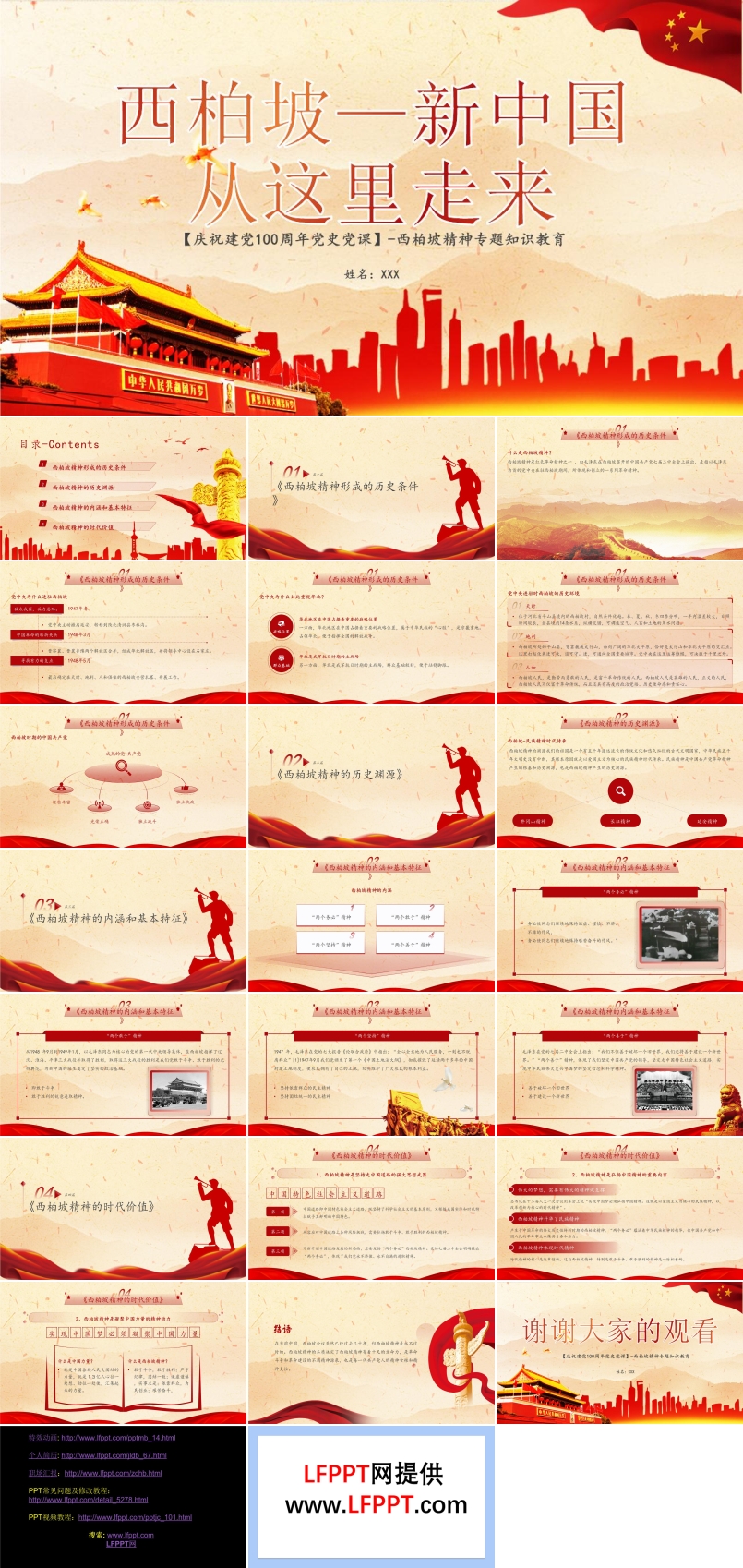 学习西柏坡精神PPT