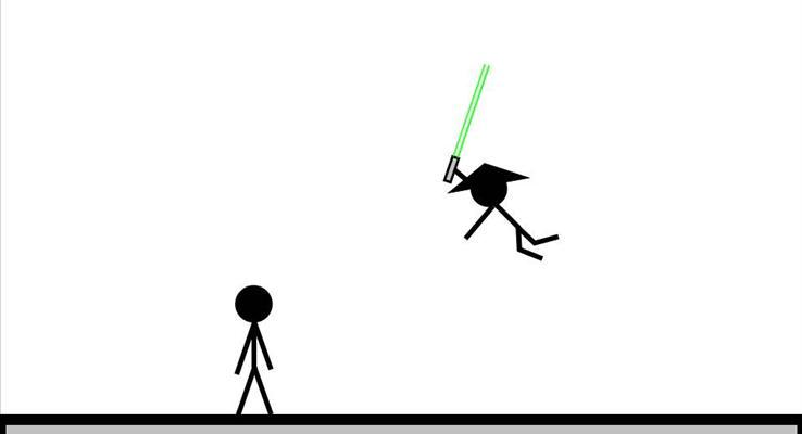 火柴人格斗动画特效影片PPT模板