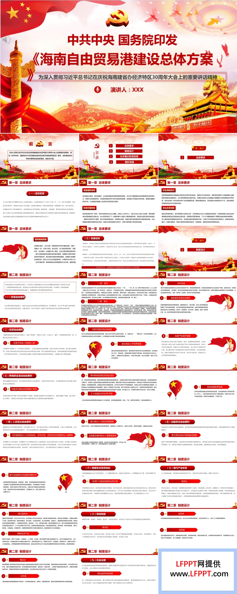 海南自由贸易港建设PPT模板