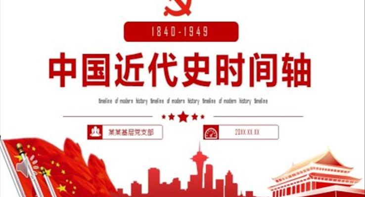 中国近代史时间轴PPT