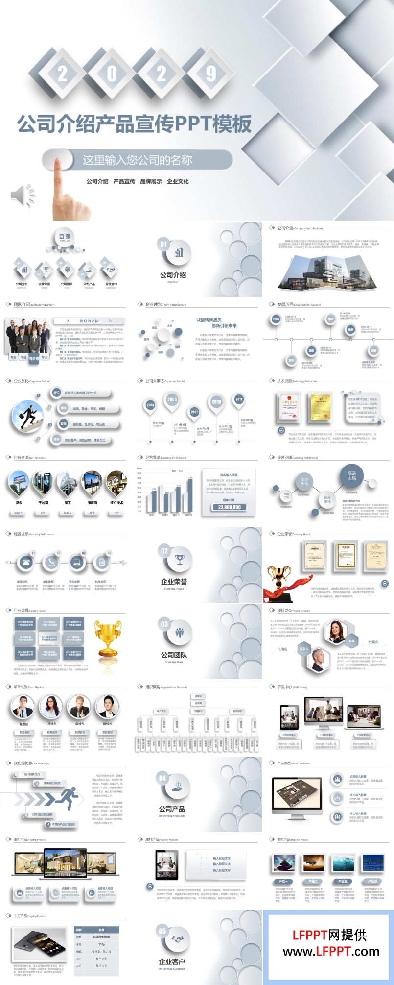 简洁公司介绍PPT模板