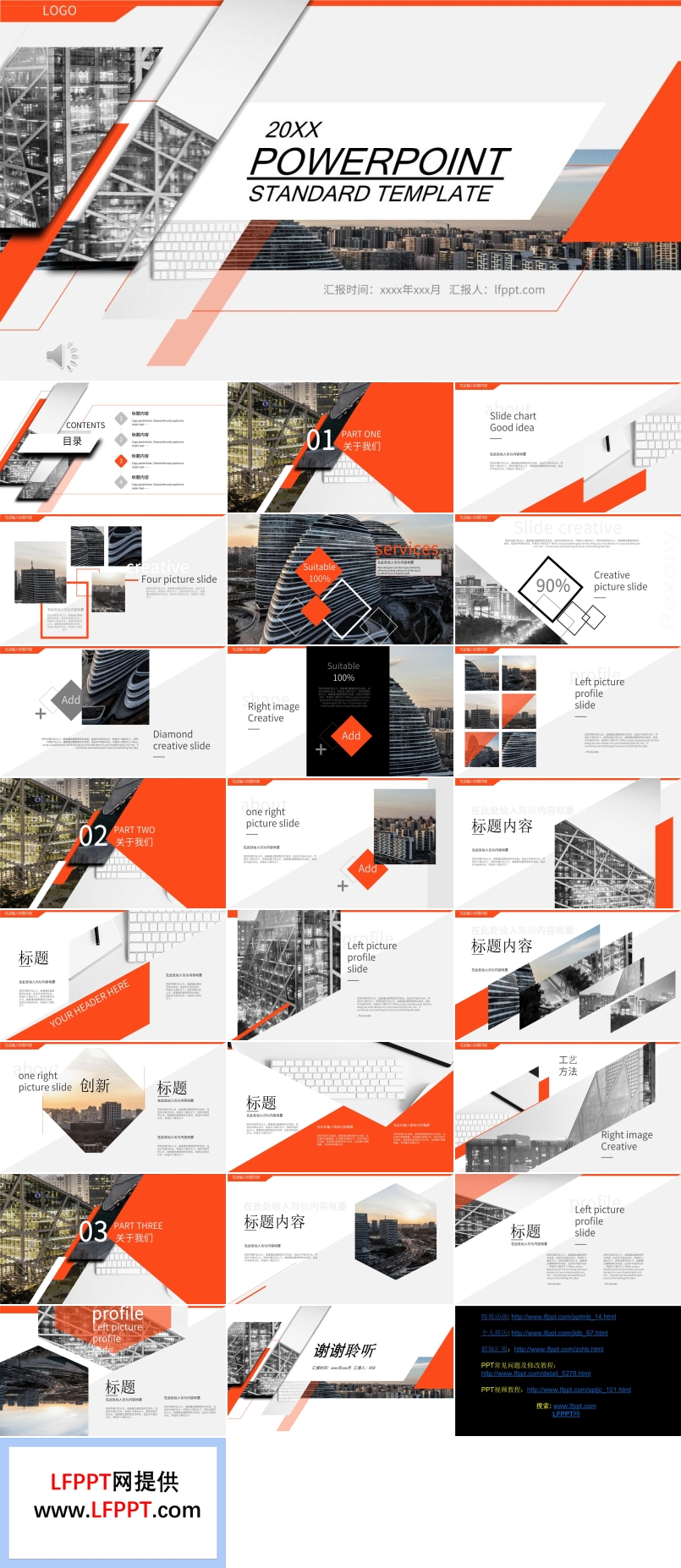 都市商務風工作匯報PPT模板