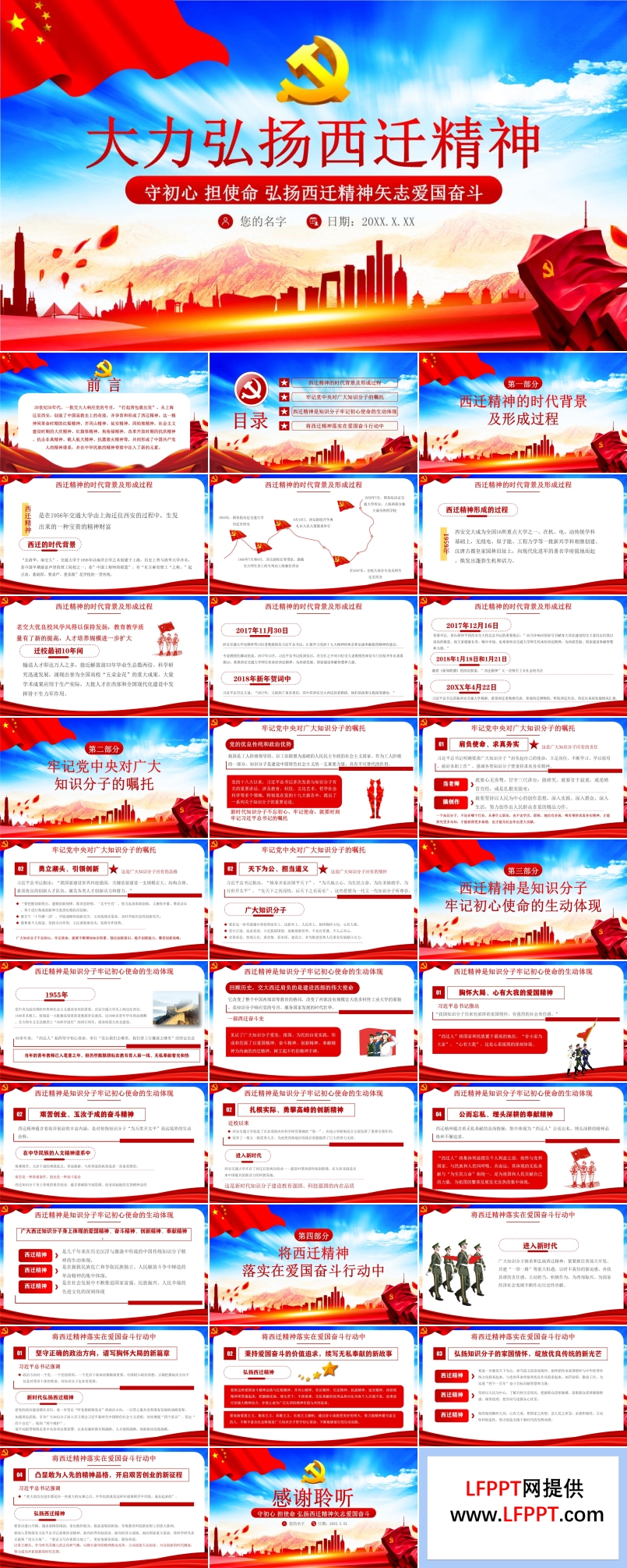 西迁精神PPT