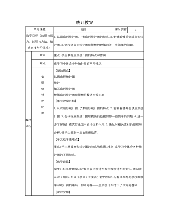 人教版新课标小学数学六年级上册统计教案