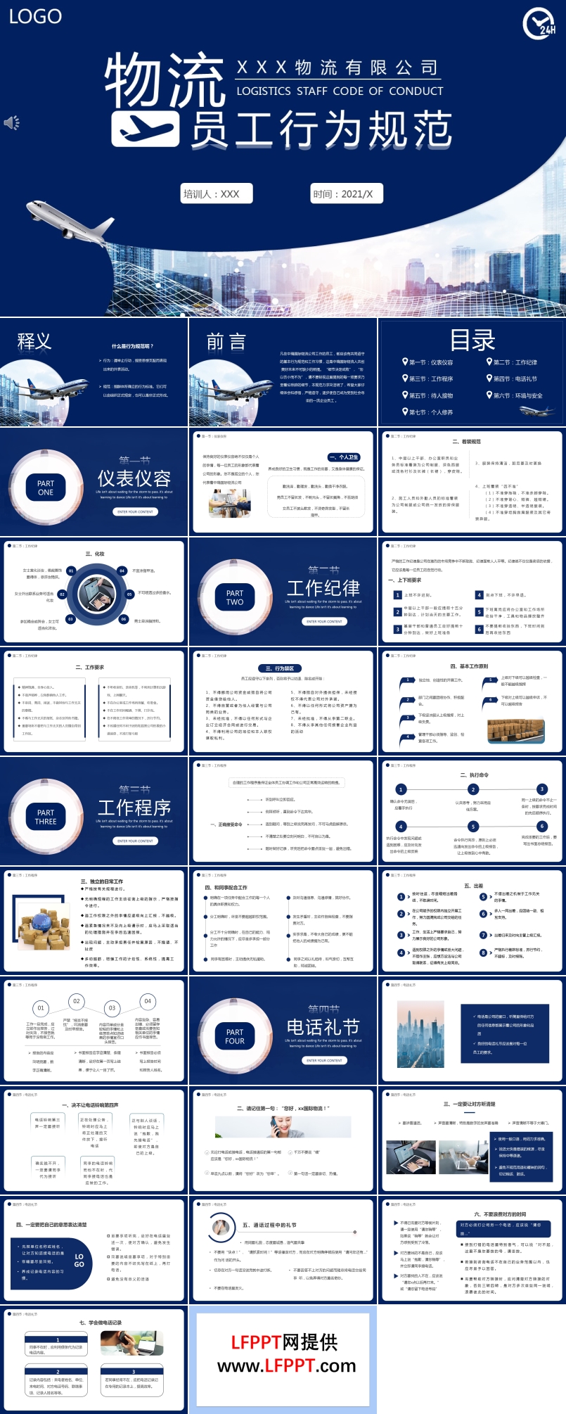 物流员工行为规范PPT