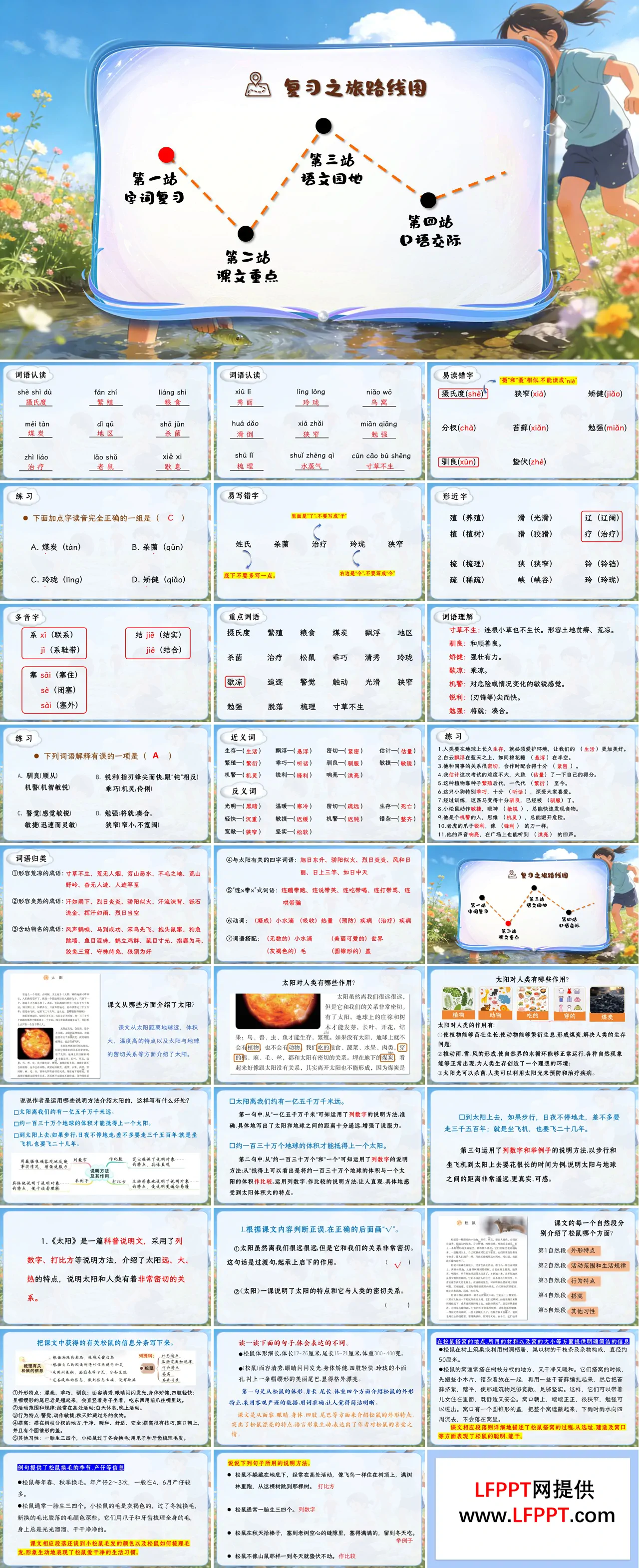 五年級上冊語文第五單元復習ppt課件