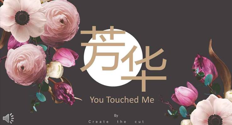 中国风小清新芳华风格工作总结汇报PPT模板