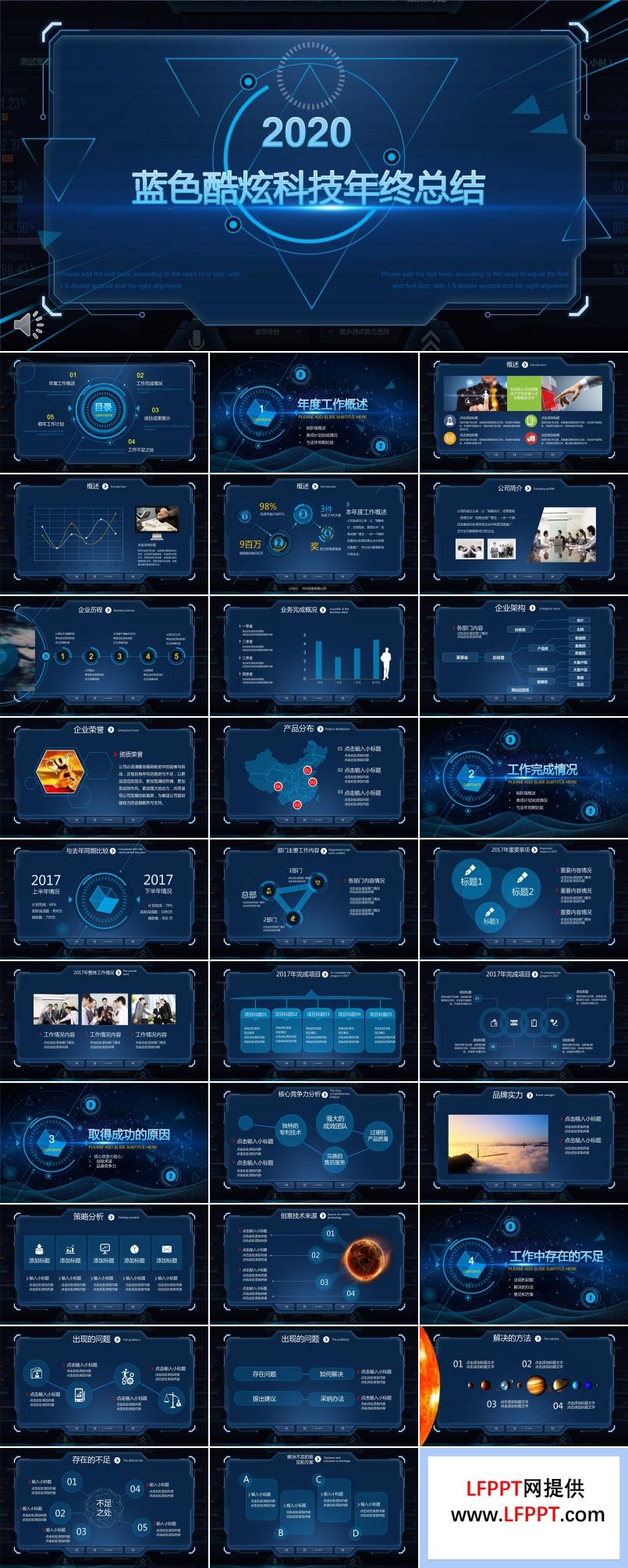 酷炫科技風(fēng)工作總結(jié)匯報(bào)PPT模板