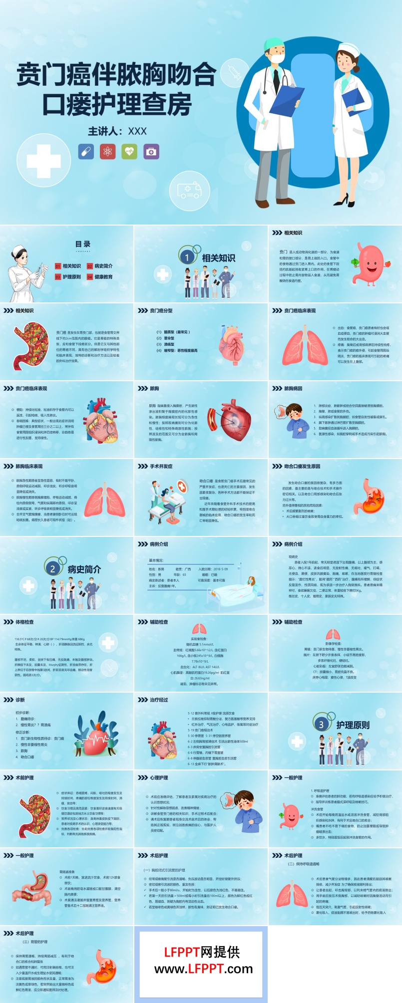 贲门癌伴脓胸吻合口瘘护理查房PPT