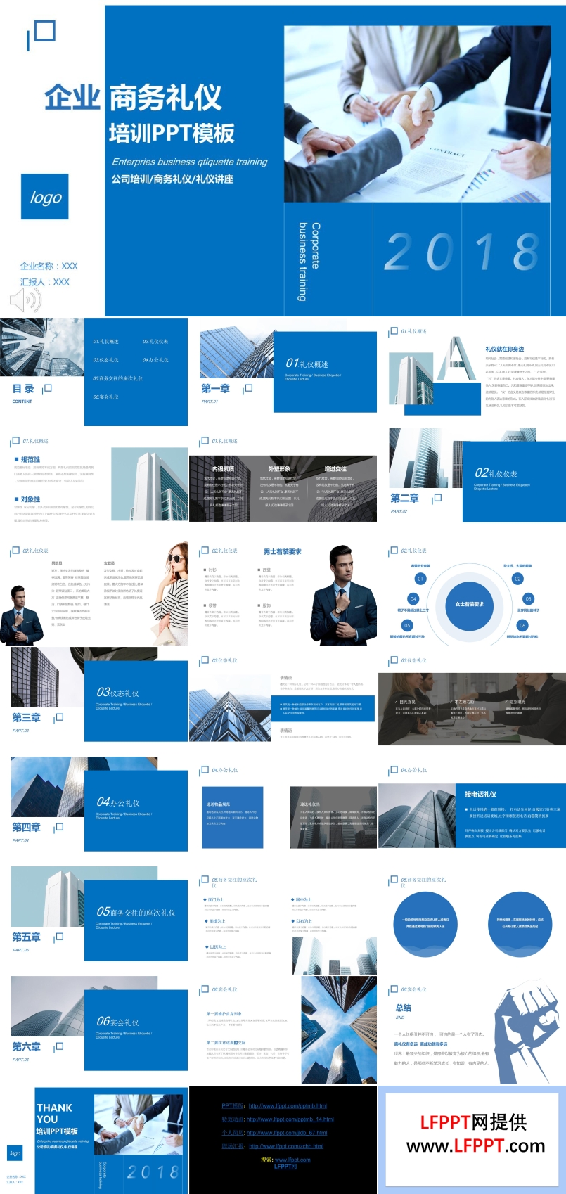 企业商务礼仪培训PPT模板