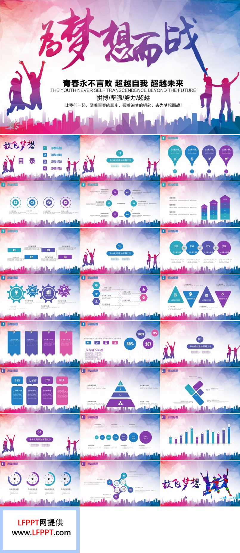 青春永不言敗超越自己超越未來為夢想而戰(zhàn)