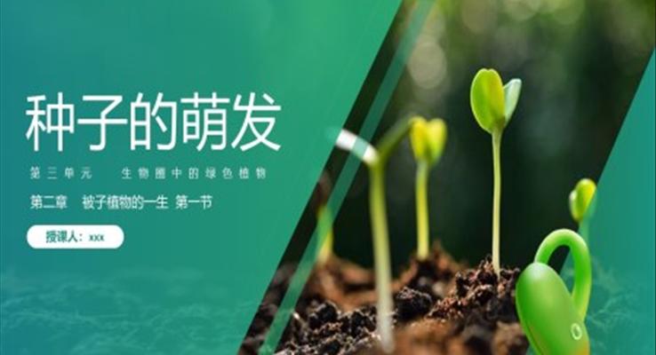 初中生物人教版七年级上册《种子的萌发》PPT课件模板