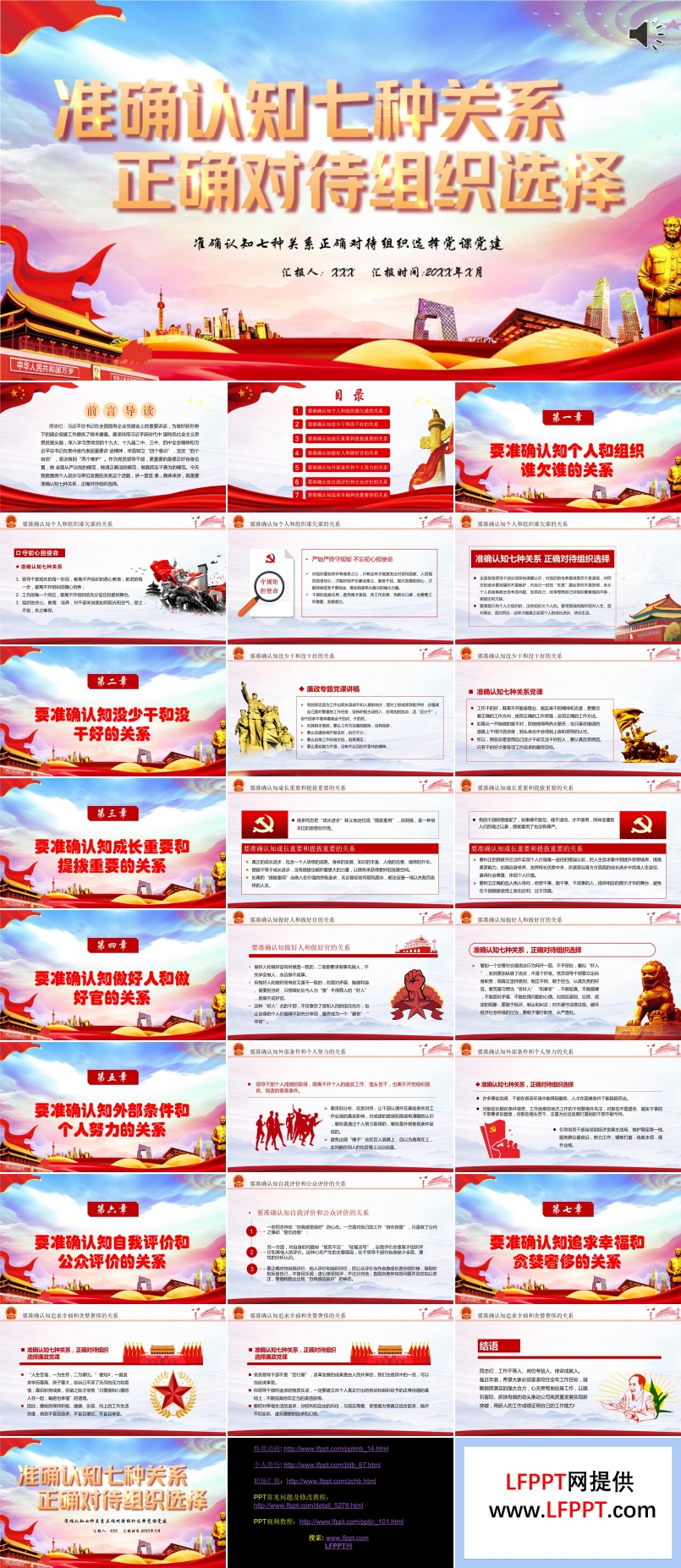 準(zhǔn)確認(rèn)知七種關(guān)系正確對待組織選擇ppt