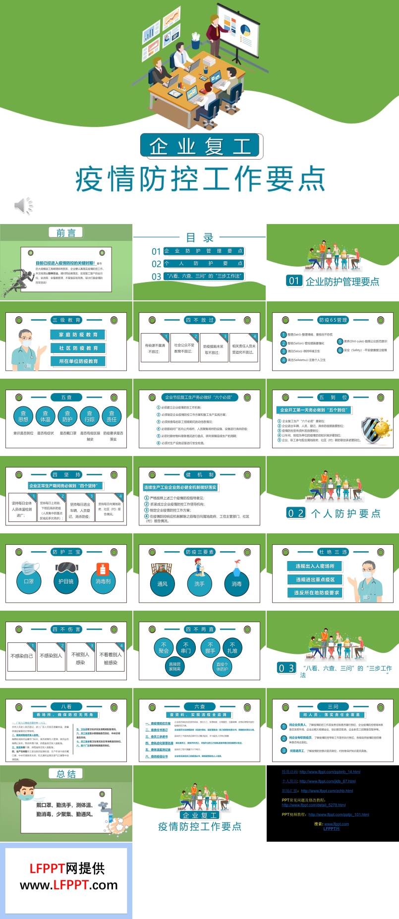 企业复工疫情防控工作ppt模板