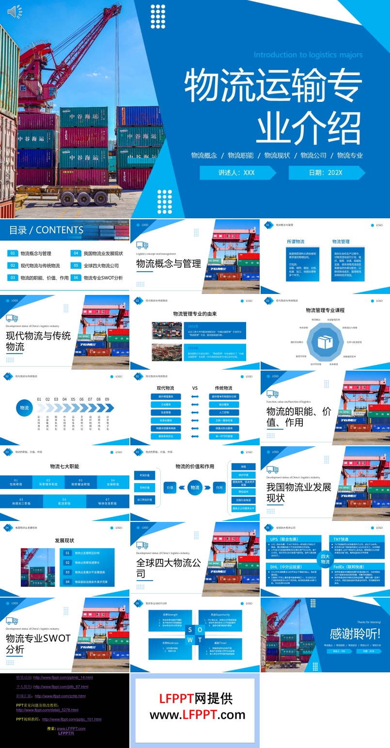 物流运输专业介绍PPT