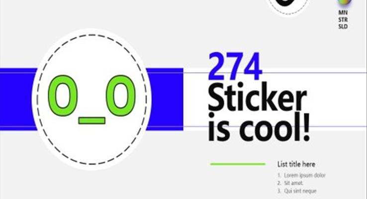 创意抽象多彩表情包工作总结汇报PPT模板