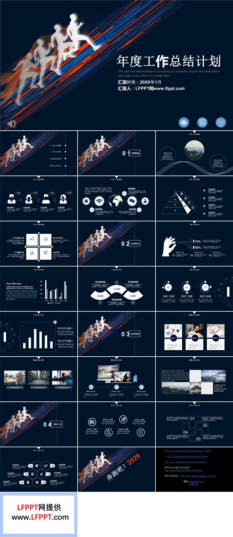 年度总结汇报PPT模板