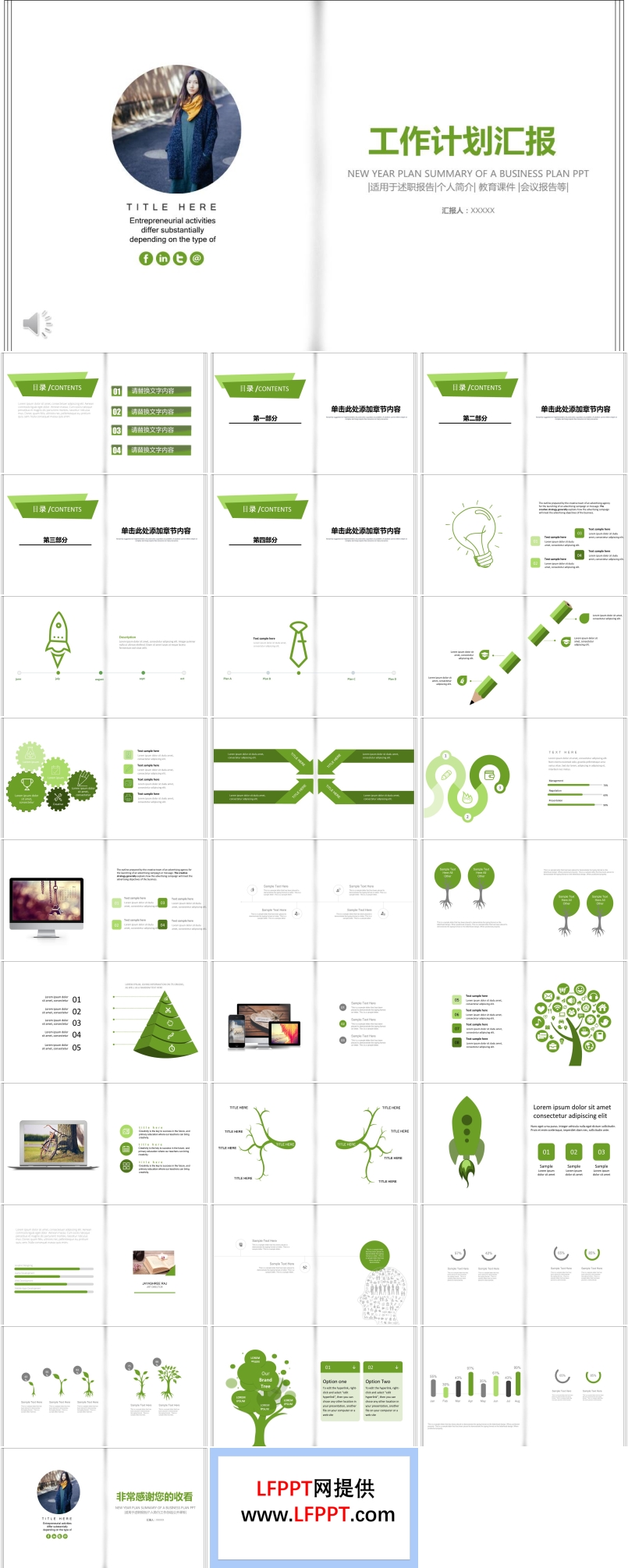 创意工作计划汇报PPT模板