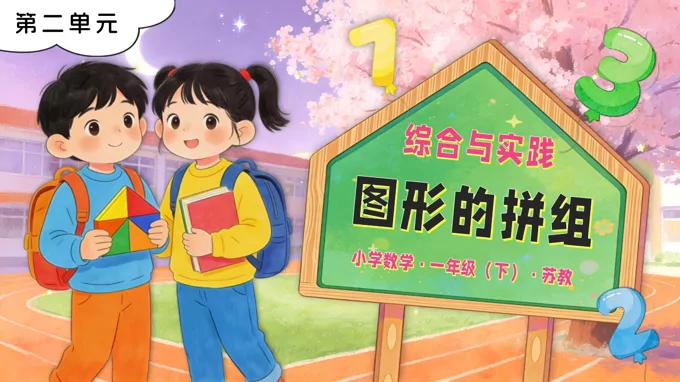 第二单元 综合与实践:图形的拼组苏教小学数学一年级下册PPT课件(含教案+分层作业+学习任务单)