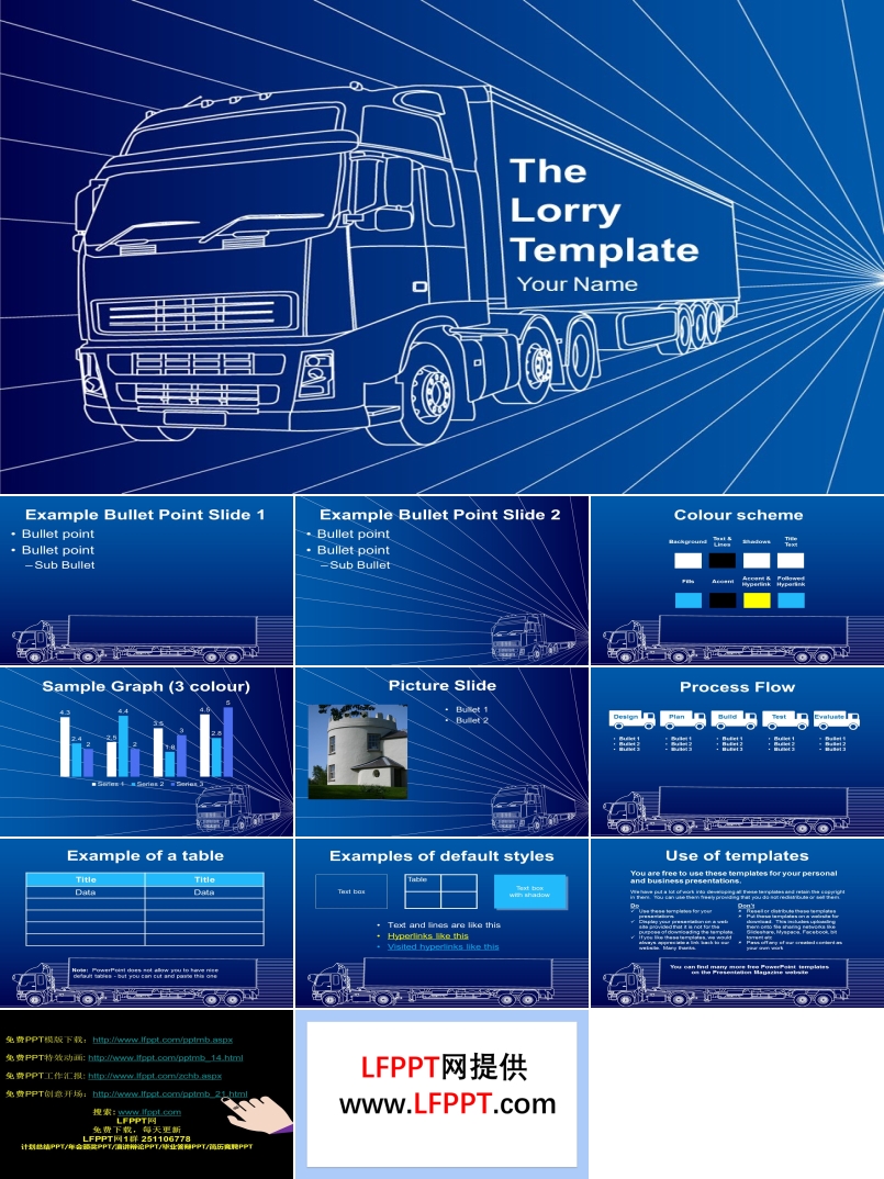 集装箱货运公司PPT模板