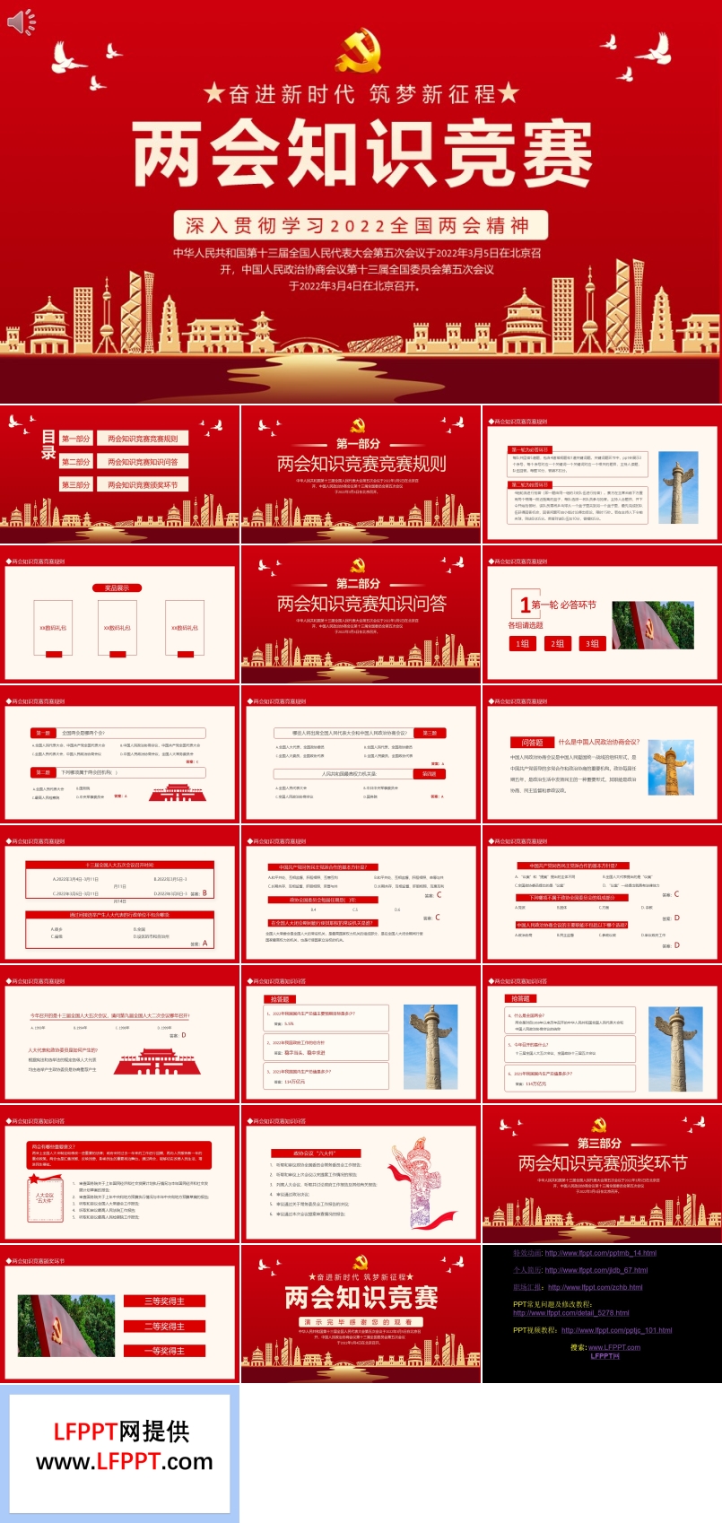 兩會(huì)知識競賽深入貫徹學(xué)習(xí)2022全國兩會(huì)精神PPT