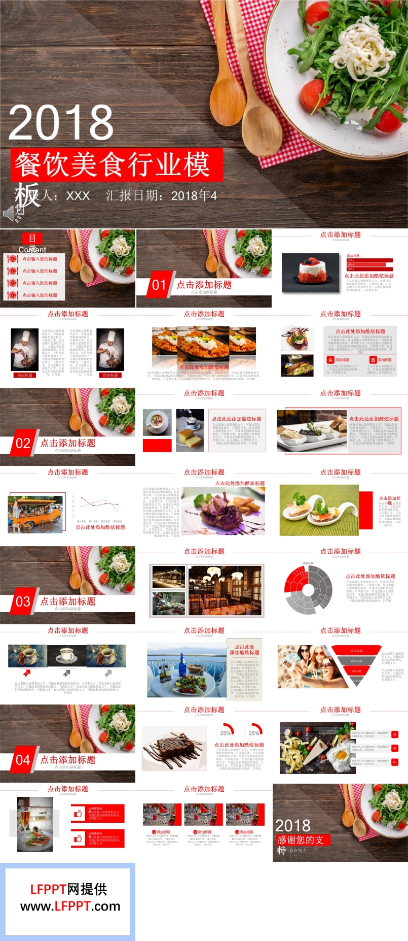 餐飲美食行業(yè)PPT總結匯報模板