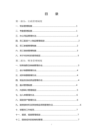 公司管理制度(适用于餐饮公司)