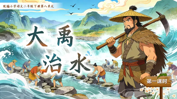 二年級(jí)語(yǔ)文下冊(cè)第八單元 大禹治水(第一課時(shí))ppt課件（含教案）