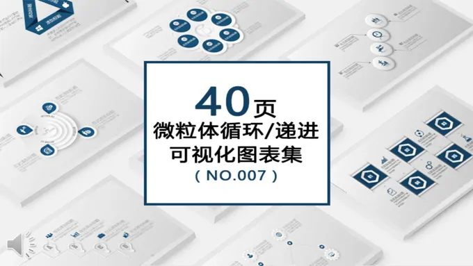 PPT素材微粒体循环递进关系PPT图表