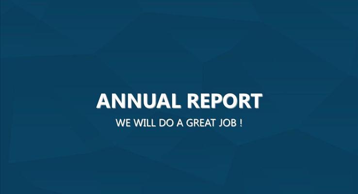 低面风格工作报告PPT模板