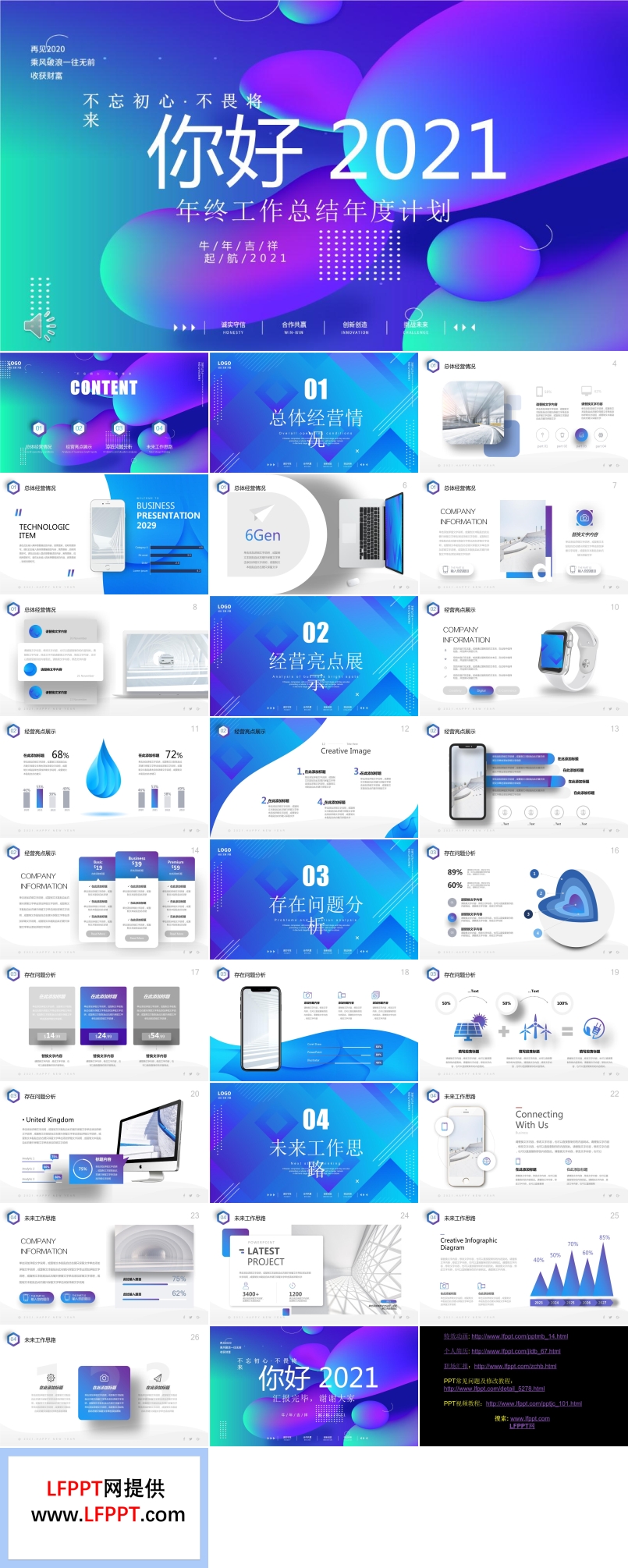 你好2021个人年终工作总结年度计划PPT模板