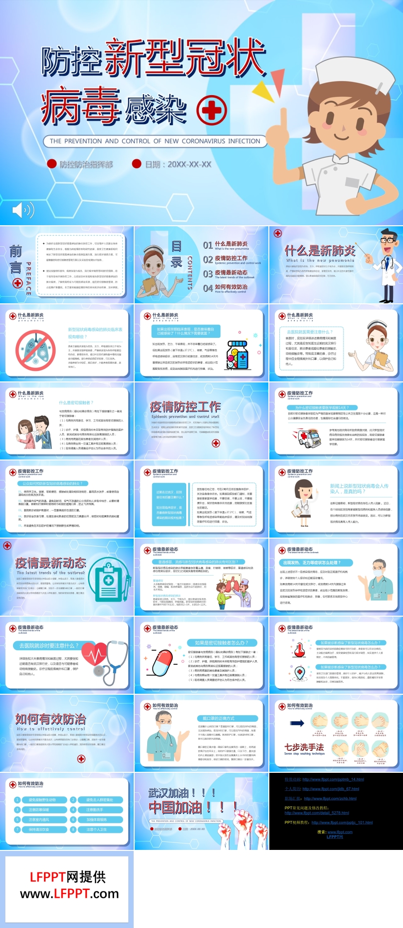 防控新型冠状病毒感染ppt模板