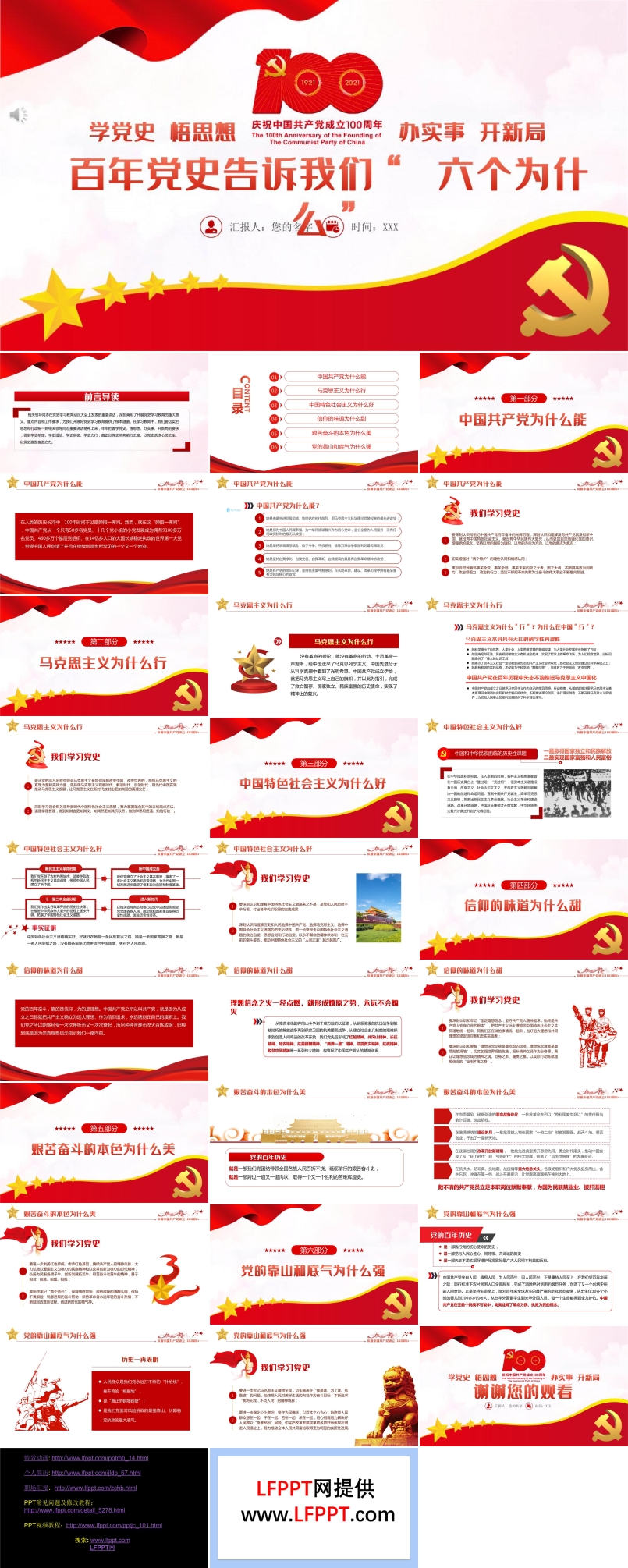 百年黨史告訴我們六個(gè)為什么PPT