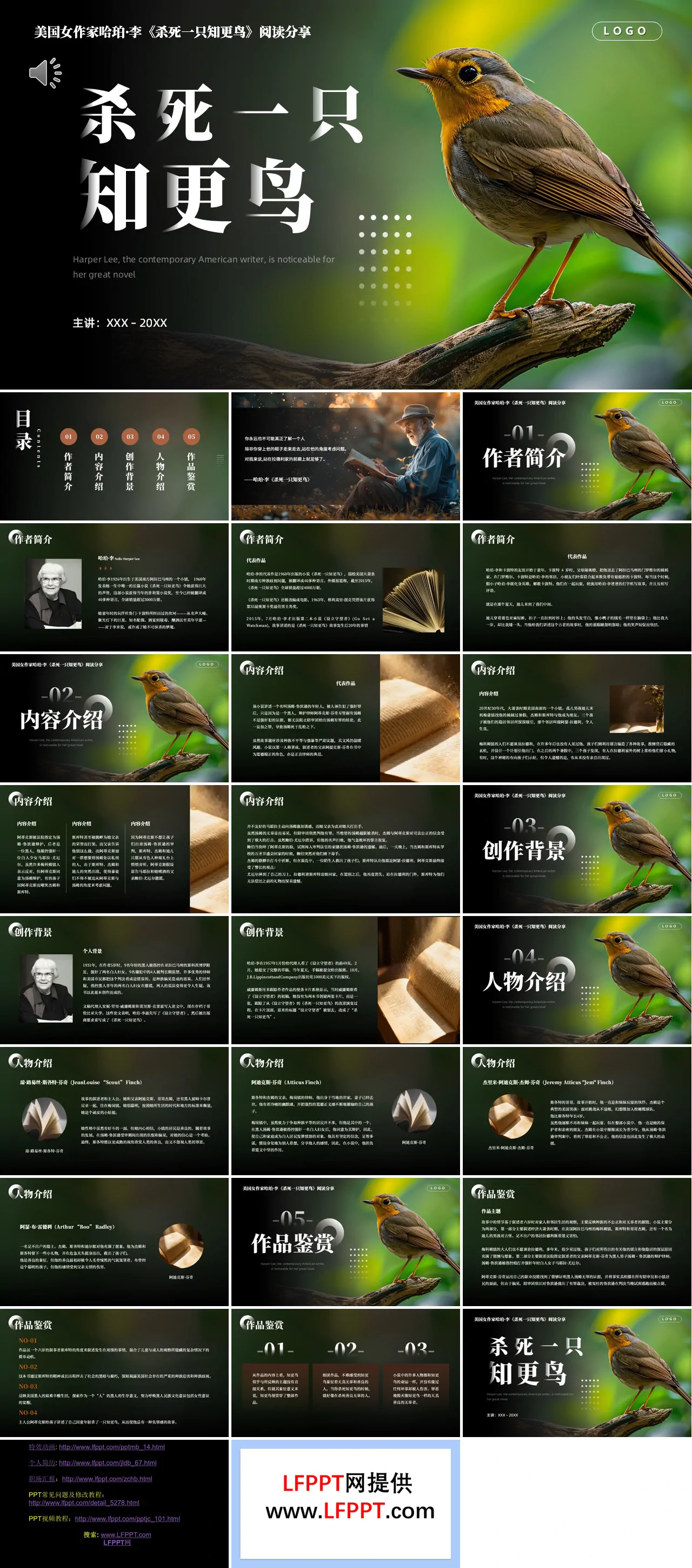殺死一只知更鳥閱讀分享好書推薦動態(tài)PPT含講稿