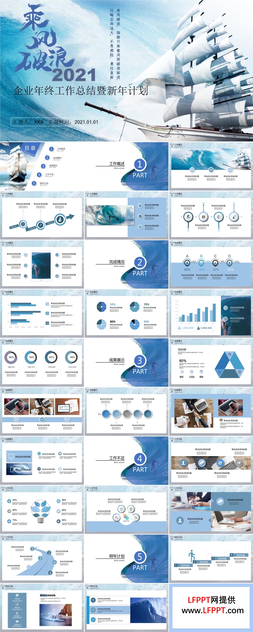 2021乘風(fēng)破浪PPT模板