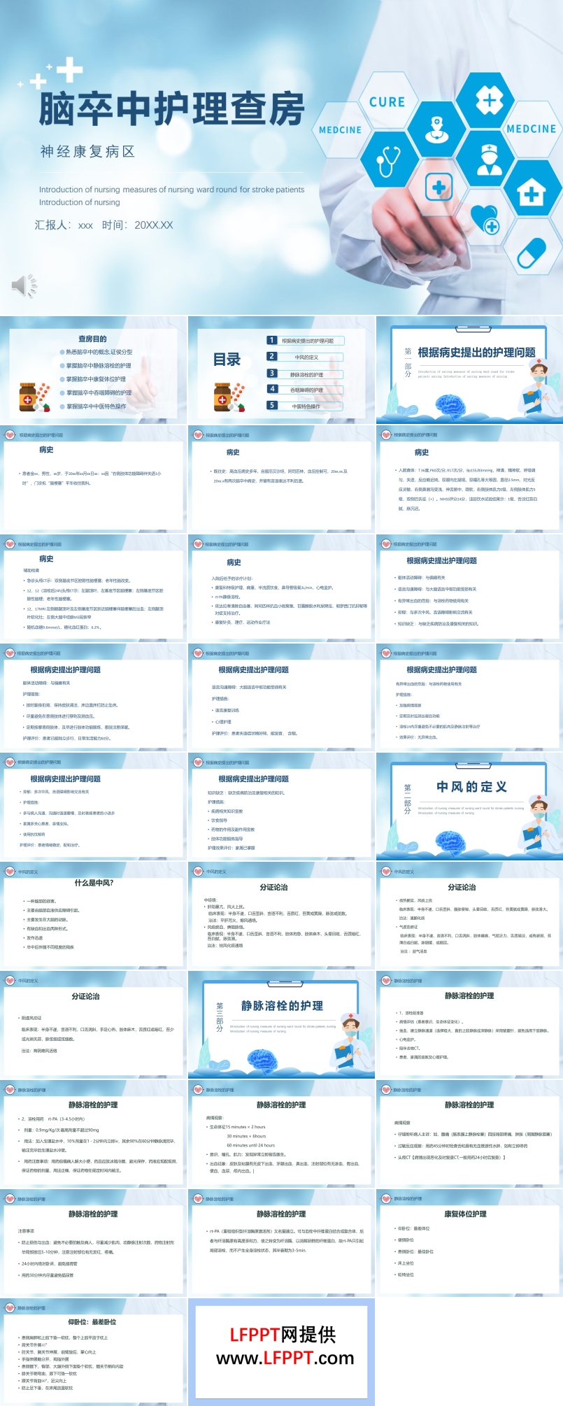神经康复病区脑卒中的护理查房PPT