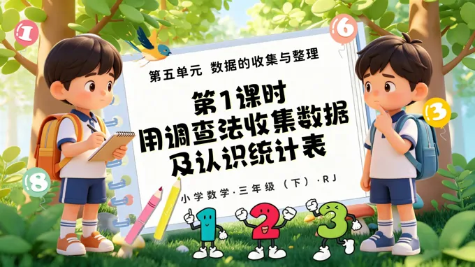 三年级数学下册人教 第五单元 第01课时《用调查法收集数据及认识统计表》ppt课件(教案)