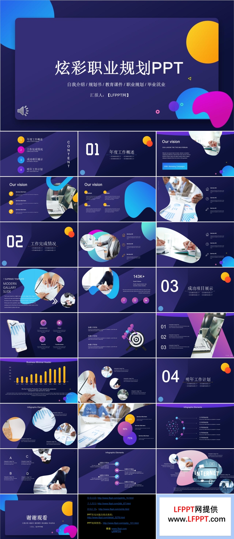 炫彩風(fēng)職業(yè)規(guī)劃PPT模板