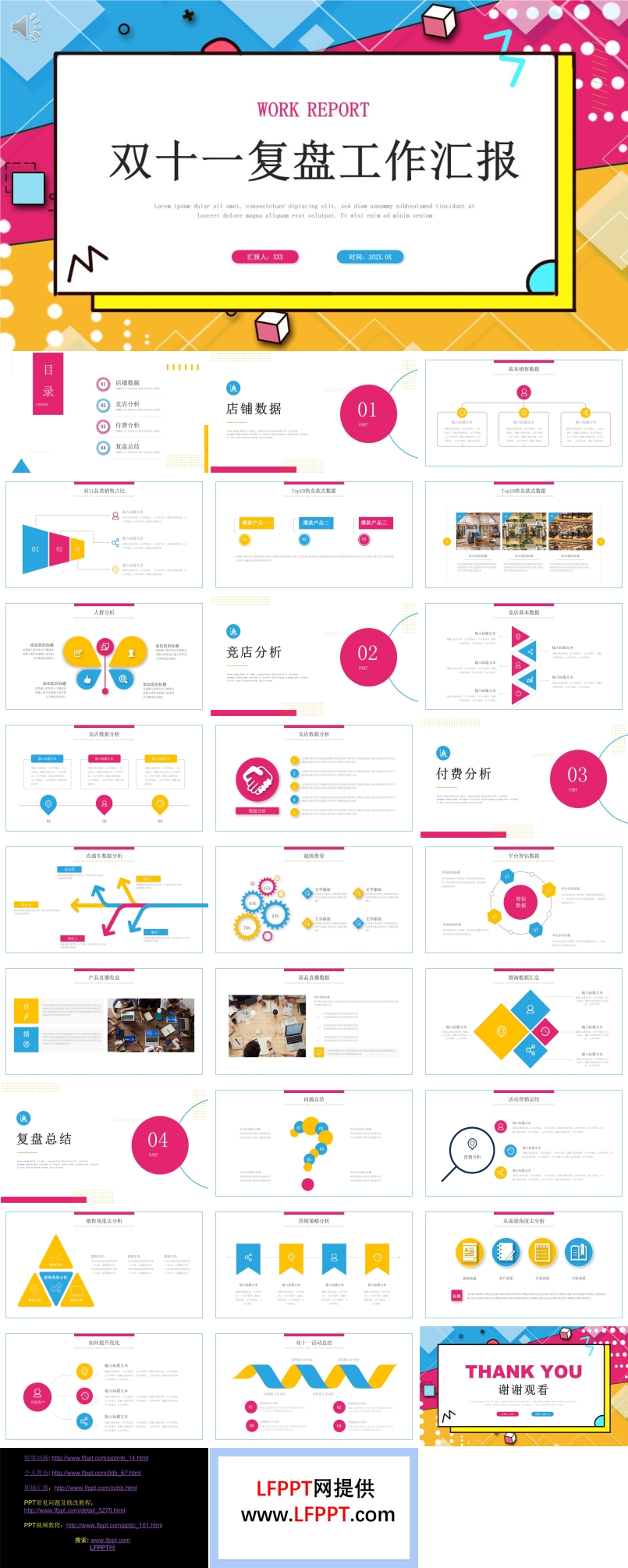 双十一复盘工作汇报PPT