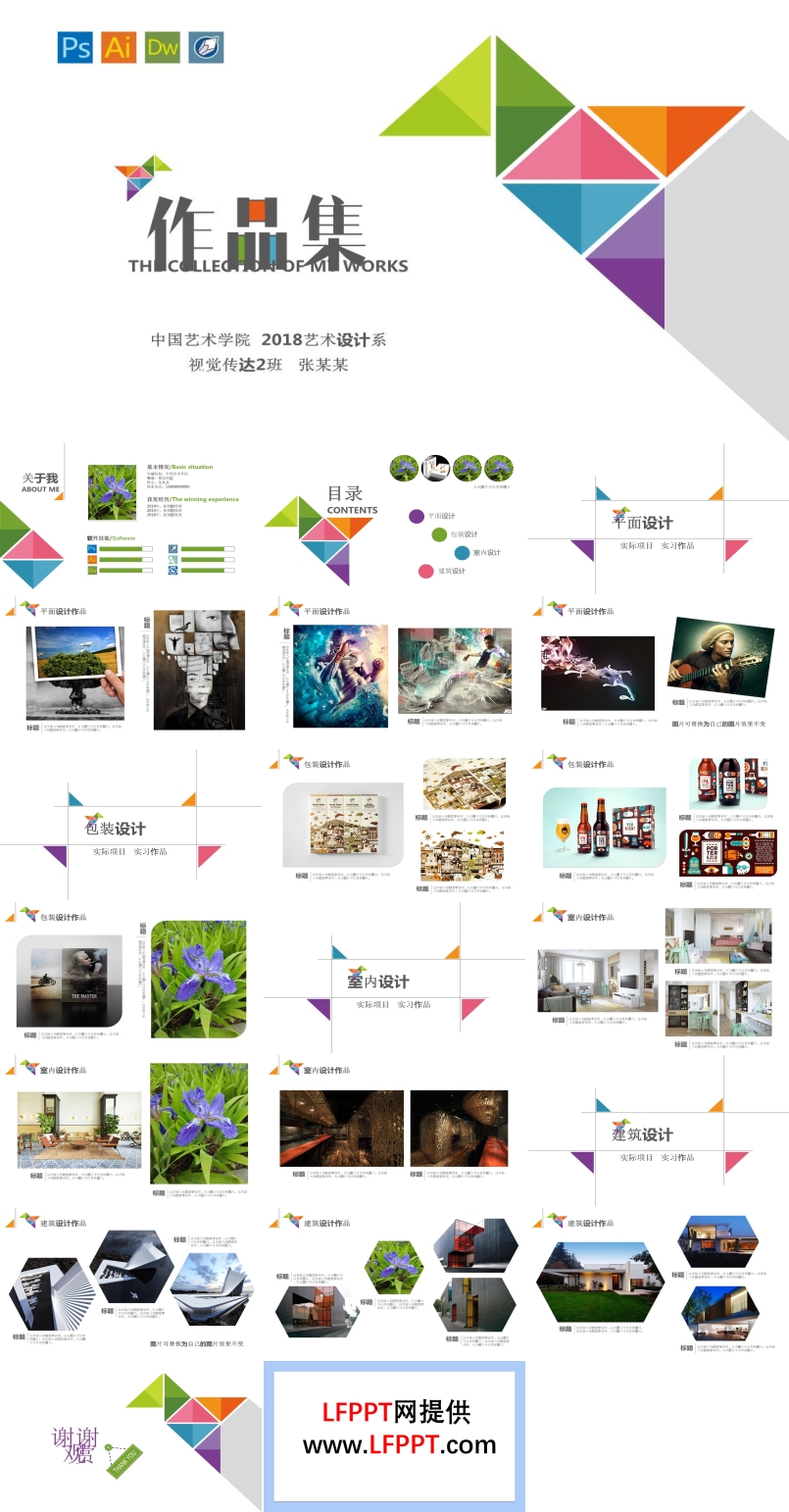 藝術(shù)建筑設(shè)計作品展示PPT模板