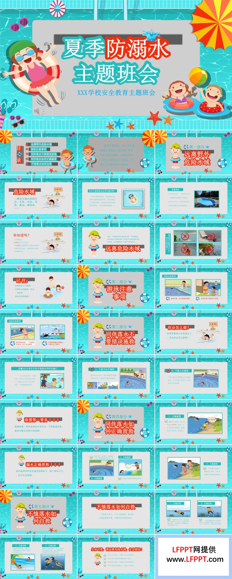 防溺水主题班会ppt含讲稿