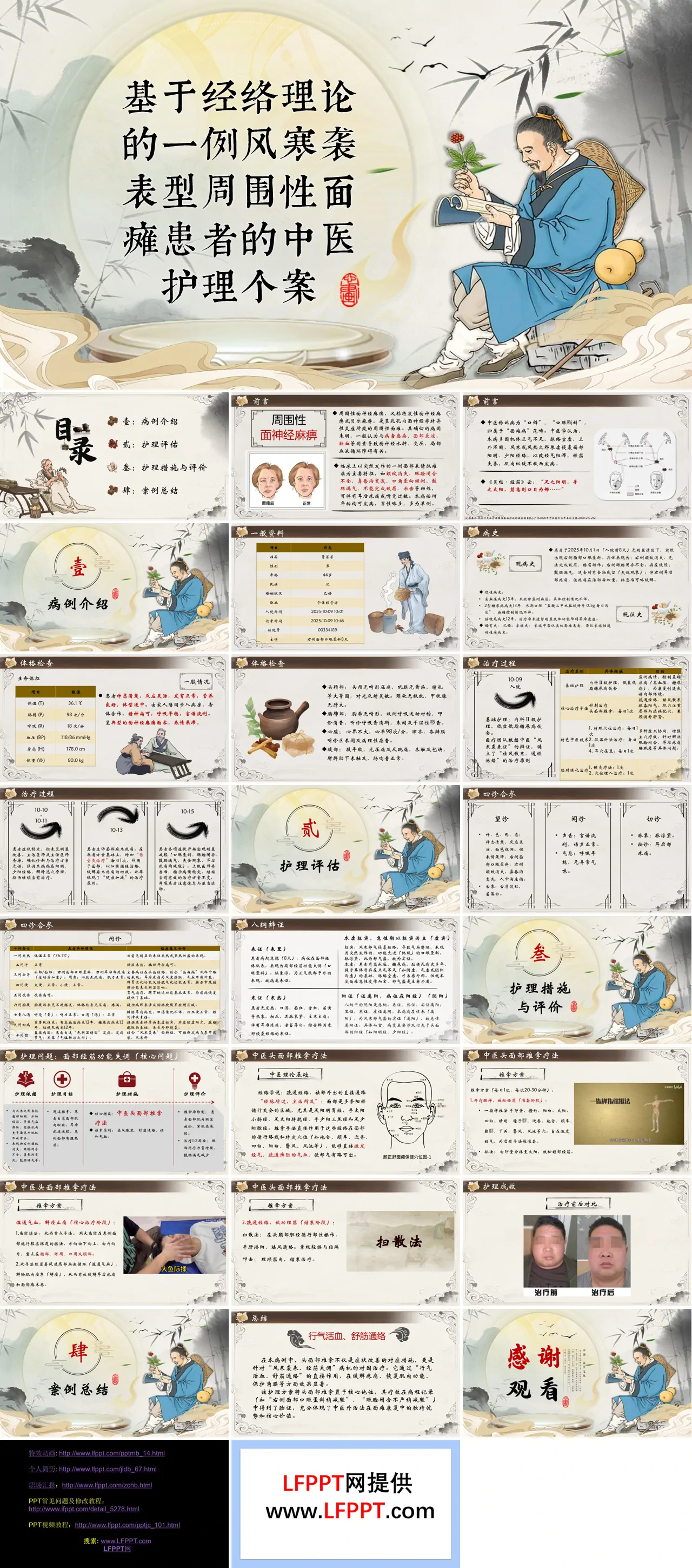 基于經(jīng)絡(luò)理論的一例風(fēng)寒襲表型周圍性面癱患者的中醫(yī)護(hù)理個案PPT含講稿