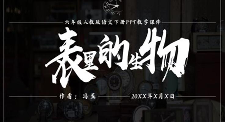 初中语文人教版六年级《表里的生物》PPT课件