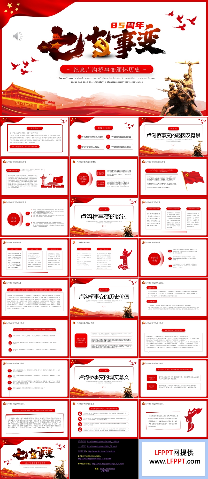 紀(jì)念盧溝橋事變七七事變PPT