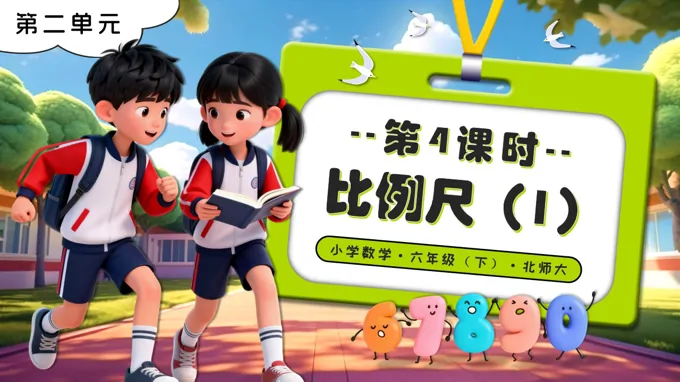 第二單元 第4課時 比例尺（1）北師大小學(xué)數(shù)學(xué)六年級下冊PPT課件（含教案+分層作業(yè)+學(xué)習(xí)任務(wù)單）