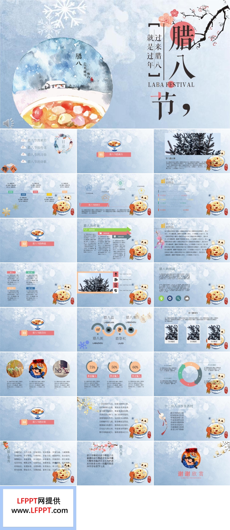過了臘八就是過年臘八節(jié)文化PPT模板