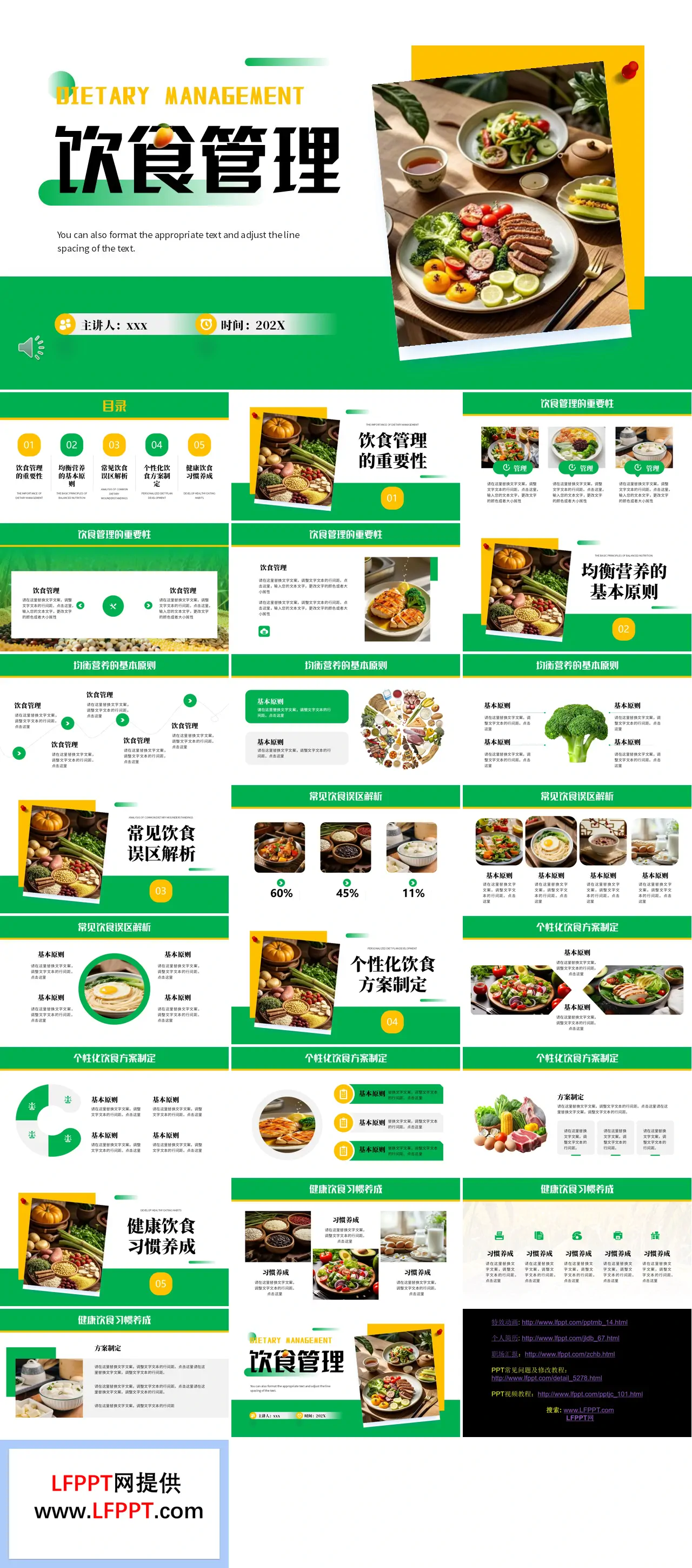 饮食管理介绍PPT课件（无内容）