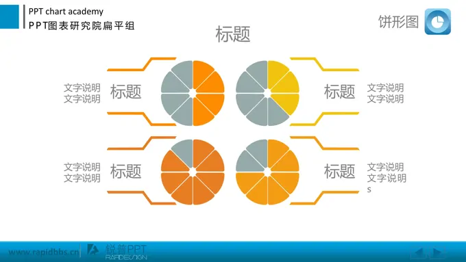 9套常用扁平化数据比例分析ppt图表